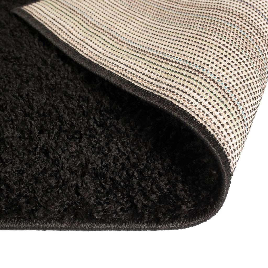 vidaXL Shaggy Area Rug 80x150 cm Black